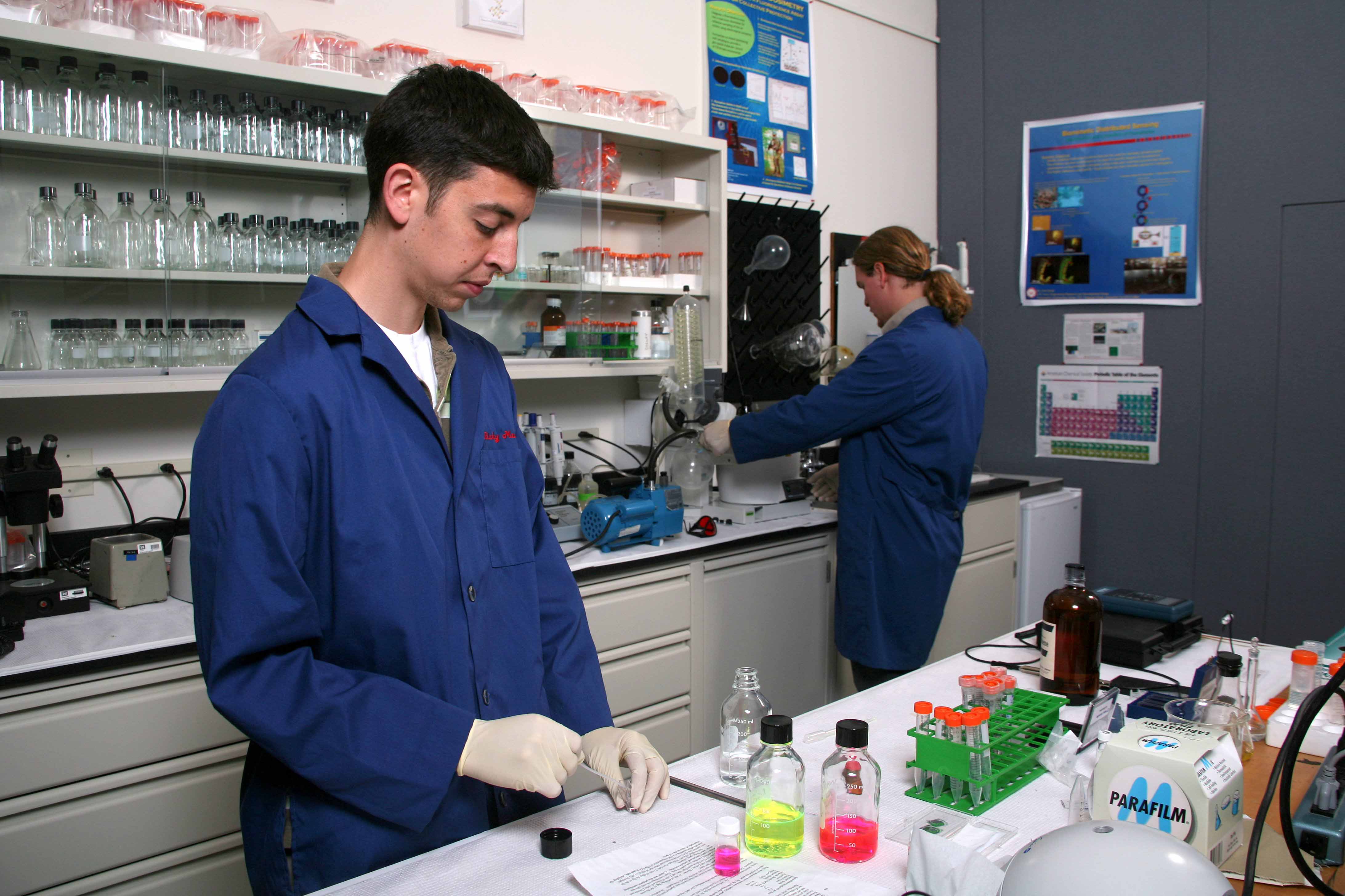 Researchers working at the TEC Fluorescence Lab