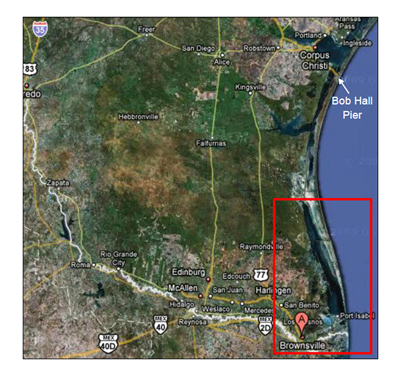 Brownsville ship channel project location