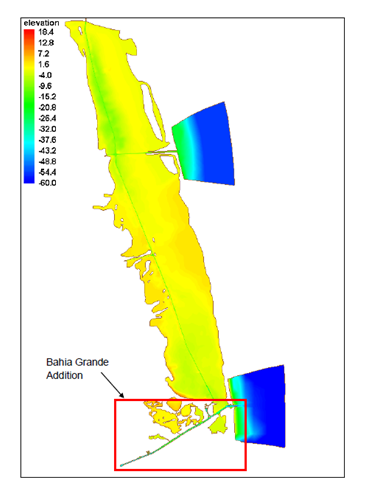 Brownsville ship channel elevations